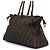 Fendi Bolso de hombro Juke de cuero marrón y jacquard FF Logo - vista 2