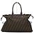 Fendi Bolso de hombro Juke de cuero marrón y jacquard FF Logo - vista 4