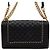 Chanel Borsa a tracolla Boy Medium in pelle di vitello nera con catena dorata Nero - vista 5