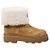 Moncler Stivali Aurea Mid in camoscio e shearling Marrone