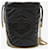 Gucci Mini Borsa Secchiello GG Marmont Nero Oro - vista 3