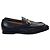 Gucci Mocassino in pelle argento con morsetto Nero