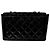 Chanel Borsa a tracolla in pelle verniciata Nero - vista 3