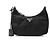 Prada Borsa hobo in Re Nylon con tracolla a catena Nero