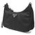 Prada Borsa hobo in Re Nylon con tracolla a catena Nero - vista 2