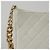 Chanel Borsa hobo in pelle bianca con logo CC, tracolla a catena e crossbody Bianco - vista 5