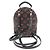 Zaino MINI Palm Springs Louis Vuitton Monogram Infrarouge Nero Rosso - vista 2