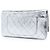 Chanel Silver Quilted Metallic Calfskin 31 Clutch Plata - vista 2