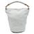 Borsa a secchiello Chanel White CC in pelle di vitello Bianco