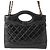 Borsa Shopping 31 Chanel Mini in vitello lucido matelassé nero - vista 3