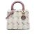 Dior White Medium Tweed Lady Dior Weiß
