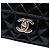 Chanel Black Quilted Patent Glitter Evening Star East West Flap Nero - vista 5