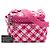 Borsa a tracolla Lunch Box Chanel in tela Gingham rosa CC - vista 7