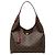 Louis Vuitton Brown Monogram Flower Hobo Marrone
