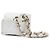 Vanity Clutch Cube in lambskin matelassé bianca con catena Chanel CC Bianco Crudo - vista 2