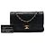 Chanel Black Small Classic Lambskin Double Flap Nero - vista 7