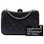 Clutch Chanel Black CC Quilted Lambskin con catena Nero - vista 7