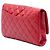 Clutch a patta Chanel Red CC Quilted Caviar con catena Rosso - vista 2