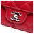 Clutch a patta Chanel Red CC Quilted Caviar con catena Rosso - vista 5