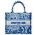 Dior Blue Small Canvas Embroidered Toile De Jouy Sauvage Book Tote