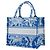 Dior Blue Small Canvas Embroidered Toile De Jouy Sauvage Book Tote - vista 2