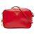 Prada Mini Bolsa Camera em Saffiano Vernice Vermelha Vermelho