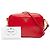 Prada Mini Bolsa Camera em Saffiano Vernice Vermelha Vermelho - vista 7