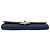 Portafoglio Chanel Blue CC Quilted Denim Turn Lock Wallet On Chain Blu navy - vista 3