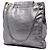 Borsa Tote Drill Chanel in vitello metallizzato craquelé traforato argento - vista 2
