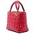 Dior Red Medium Crinkled Patent Cannage Supple Lady Dior Rosso - vista 2