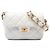 Chanel Mini CC Quilted Caviar Messenger Flap Branco
