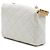 Bolsa Vanity Chanel Mini em pele de cordeiro acolchoada branca Paris Monaco com fecho kiss lock Branco - vista 2
