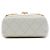 Bolsa Vanity Chanel Mini em pele de cordeiro acolchoada branca Paris Monaco com fecho kiss lock Branco - vista 3
