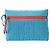 Pouch Scuba in neoprene blu con logo GG in rilievo Gucci