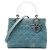 Dior Blue Medium Denim Cannage Acrylic Handles Lady Dior