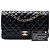 Chanel Black Medium Classic Lambskin Double Flap Nero - vista 7