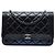 Chanel Portafoglio Boy con catena in pelle di vitello matelassé nera Nero