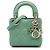 Dior Green Micro Lambskin Cannage Lady Dior Verde