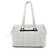 Chanel White Chocolate Bar Caviar LAX Bowler Bag Weiß