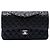 Chanel Black Medium Classic Caviar Double Flap Nero