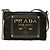 Bolso bandolera Prada de Tessuto con ribetes de Saffiano negro y logotipo de cadena