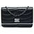 Wallet On Chain Chanel Portafoglio Pagoda con catena in pelle d'agnello nera Nero