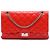 Chanel Red Quilted Crinkled Patent Reissue 2.55 Double Flap 227 Rosso