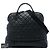 Mala de viagem expansível com fecho Chanel em tela revestida acolchoada preta Extra Large Preto - vista 6