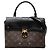 Borsa Satchel Louis Vuitton Brown Monogram One Handle Flap MM Marrone
