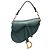 Borsa Saddle Dior Mini in pelle di vitello liscia verde Verde scuro