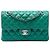 Chanel Green Small Classic Caviar Double Flap Verde