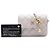 Clutch Chanel Mini Pearl Crush in pelle d'agnello matelassé marrone con catena Beige - vista 7