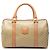 Céline Celine Beige Macadam Boston Bag aus beschichtetem Canvas