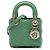 Dior Green Micro Lambskin Cannage Lady Dior Verde